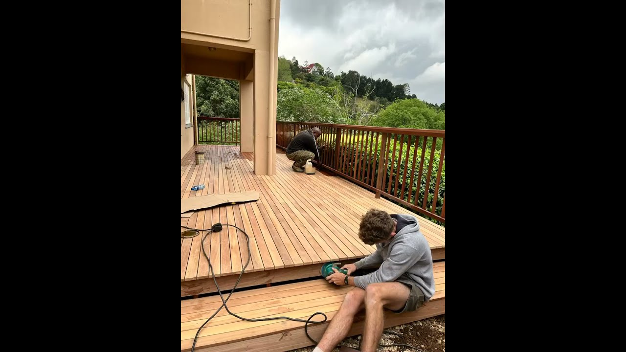 Amazing Custom Wooden Deck Build! | Rustic Structures #Shorts #woodendecking #deckbuilding