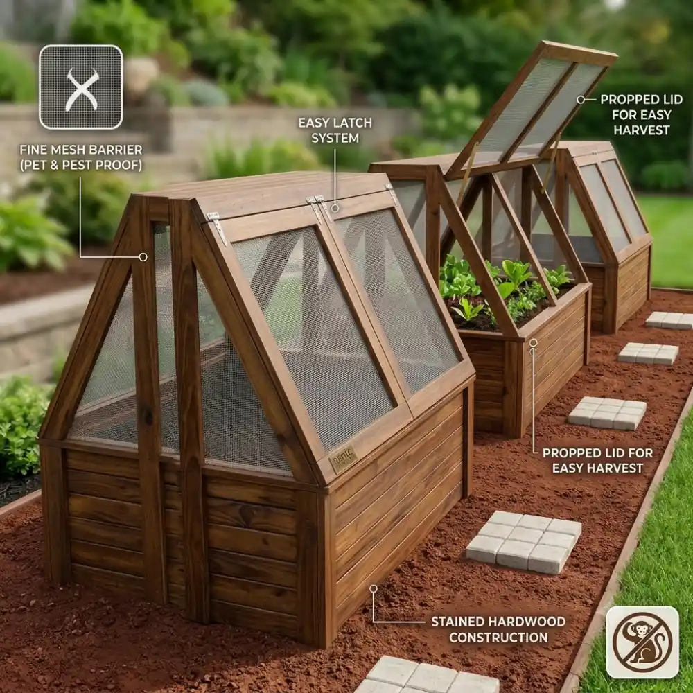 Monkey Proof Vegetable Garden Planters Monkey-Proof Vegetable Garden Planters | Rustic Structures